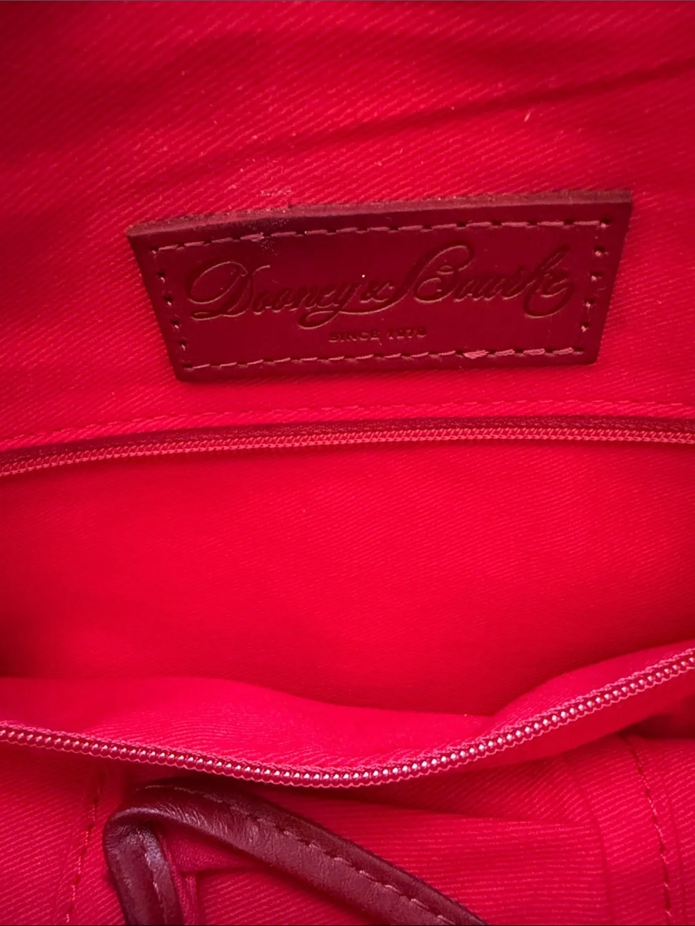 Dooney & Bourke Red, Black & Cream Zebra-Print Satchel